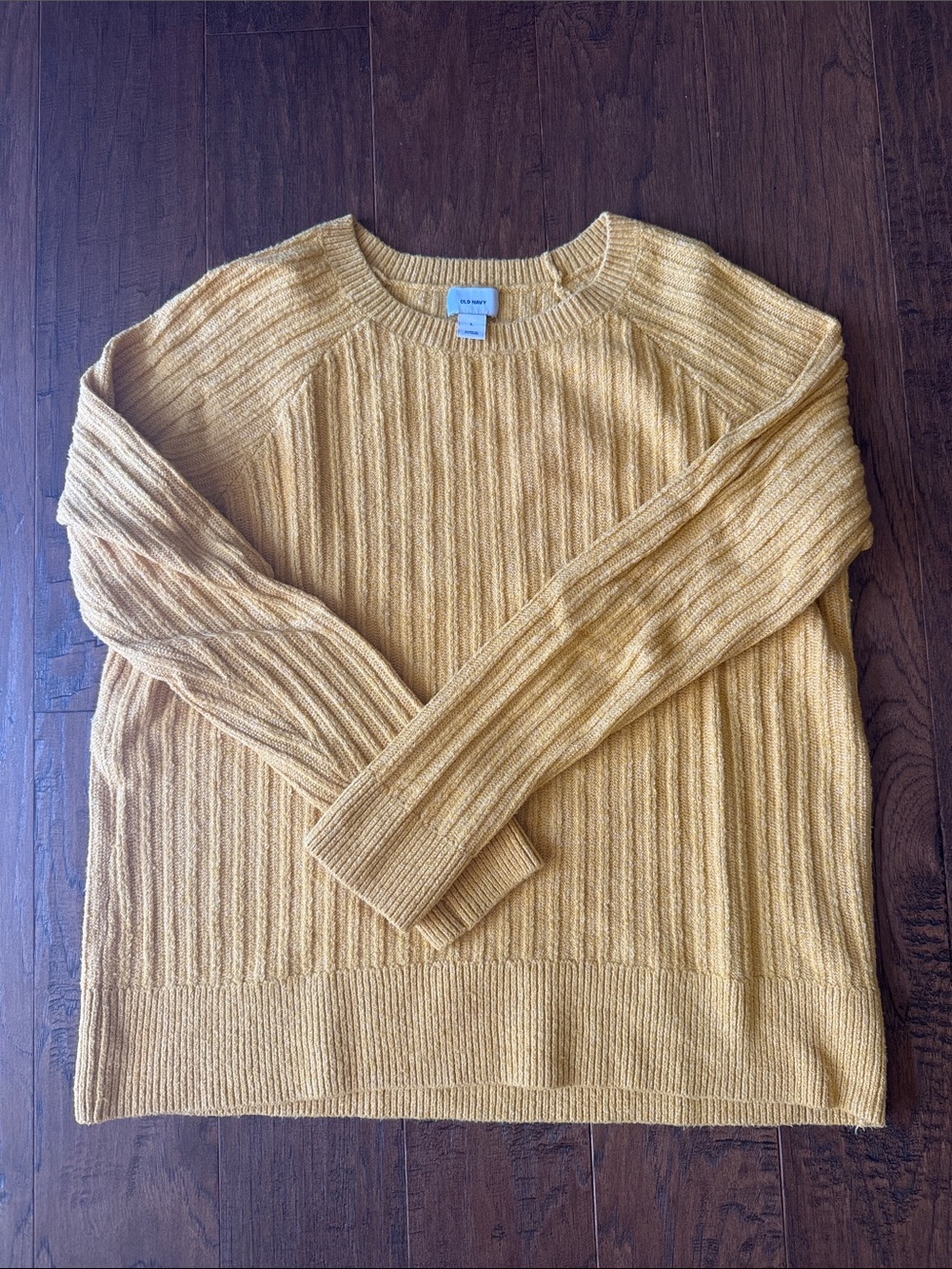 Old Navy Women's Ribbed Crewneck Sweater - Mustard Yellow